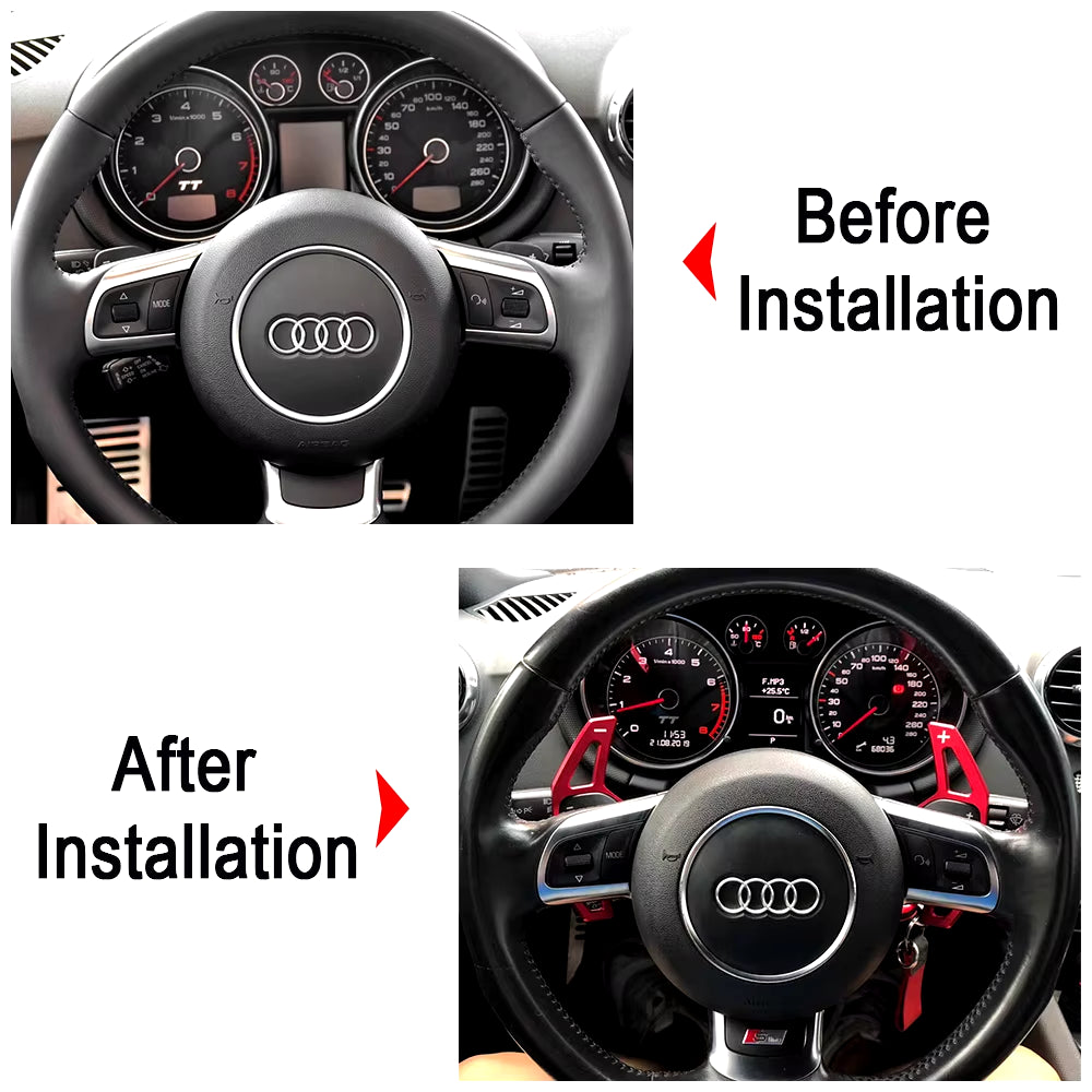 Paddle Shifter for Audi A4 B8 A3 8P S3 A5 A6 S6 C6 Q5 A8 R8 TT TTS MK2 8J Avant Car Steering Wheel Paddles Extension DSG Styling