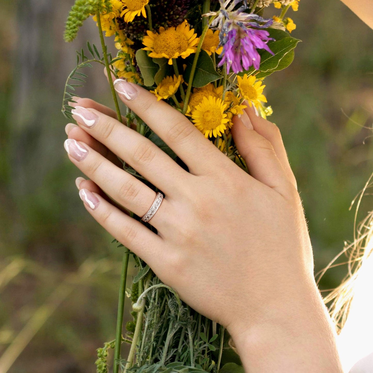 Women'S Created Sapphire Sterling Silver Ring